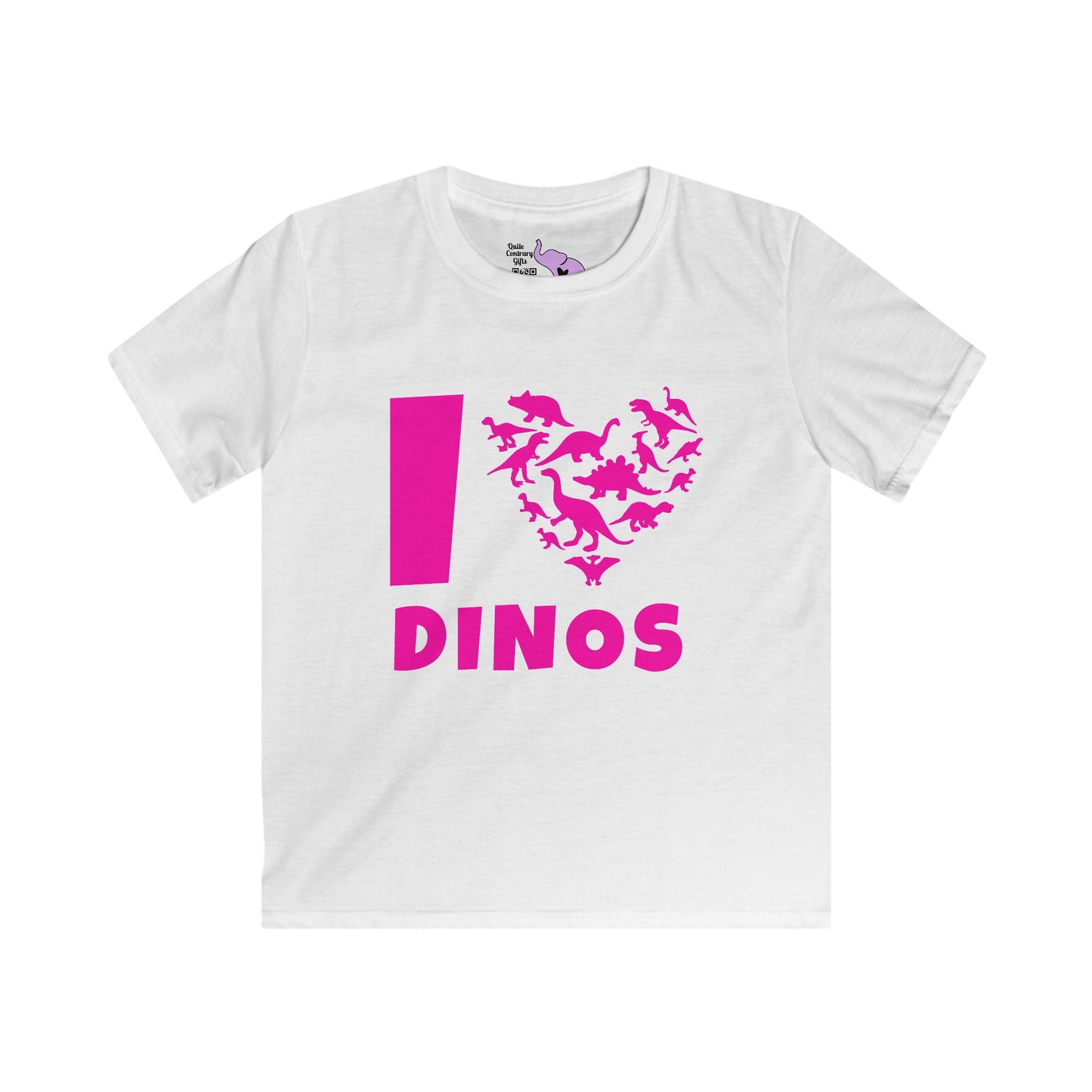 I Love Dinos (Dino Heart) Youth Softstyle Tee