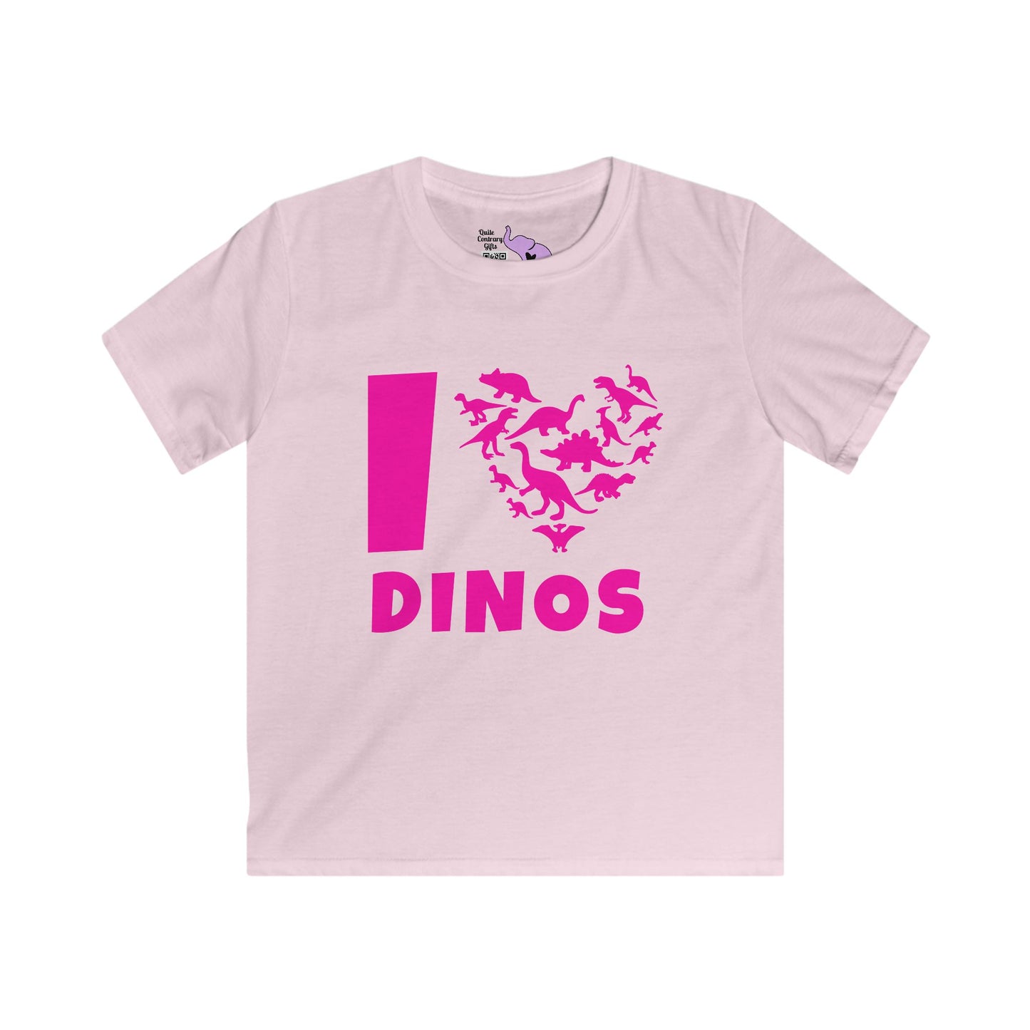 I Love Dinos (Dino Heart) Youth Softstyle Tee