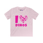 I Love Dinos (Dino Heart) Youth Softstyle Tee