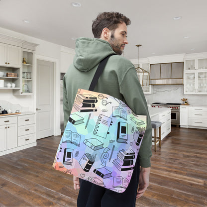 Colorful Chapters Canvas Tote Bag