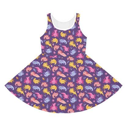 Axolotl Adventures Girls' Sleeveless Sundress