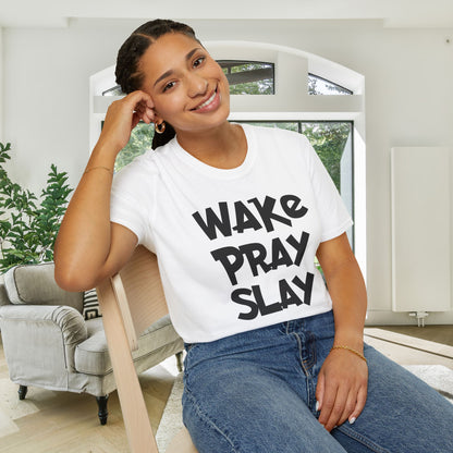 Wake Pray Slay Adult T-shirt
