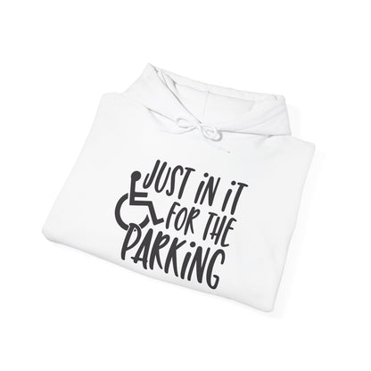Just In It For The Parking (Wheelchair User) Adult Heavy Blend™ Hoodie