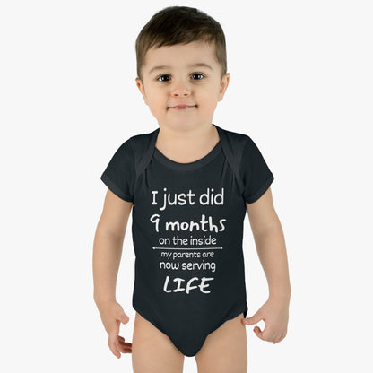 I Just Did 9 Months on the inside Infant Baby Rib Bodysuit