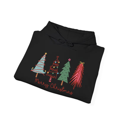 Merry Christmas Trees Adult Heavy Blend™ Hoodie