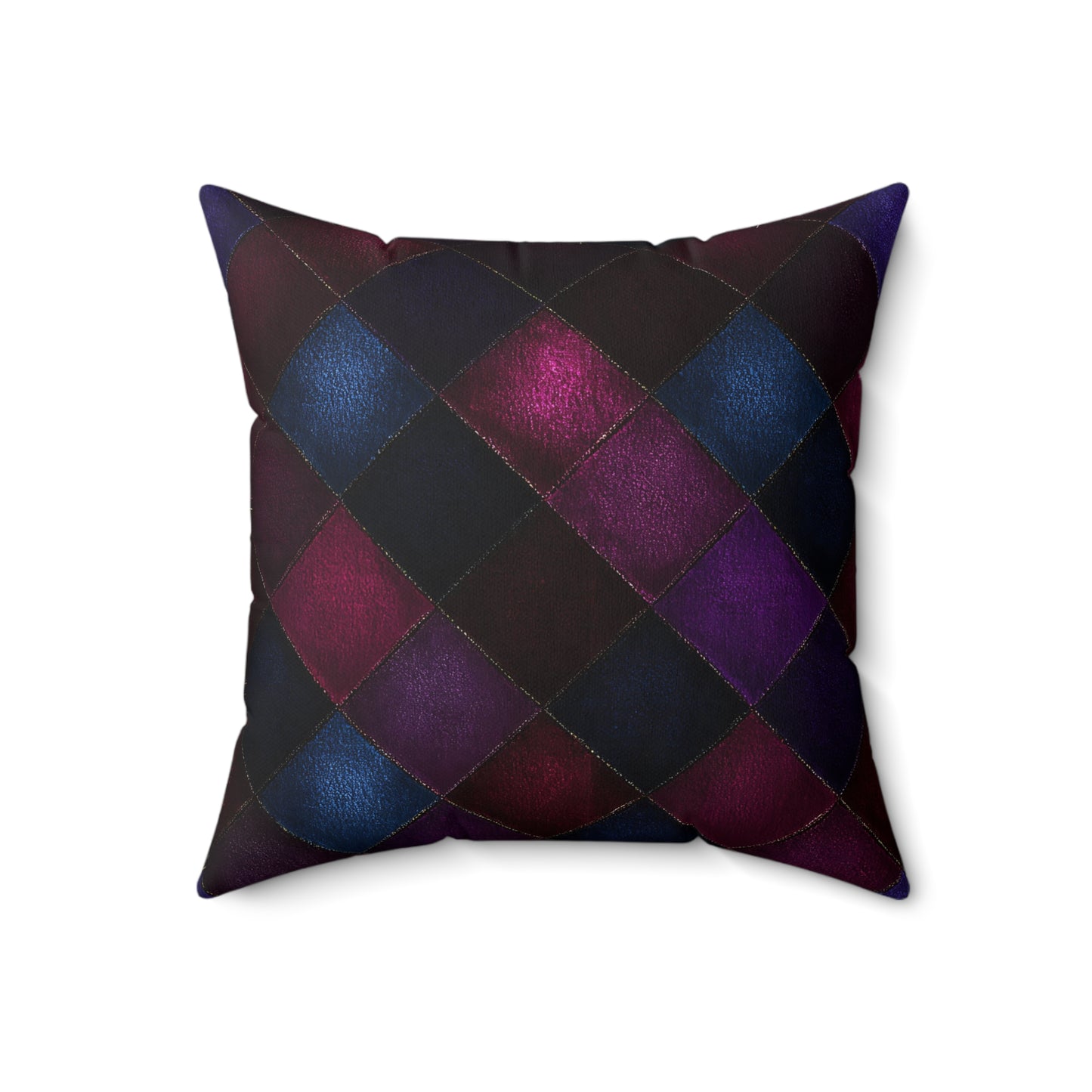 Velvet Patchwork Print Throw Pillow