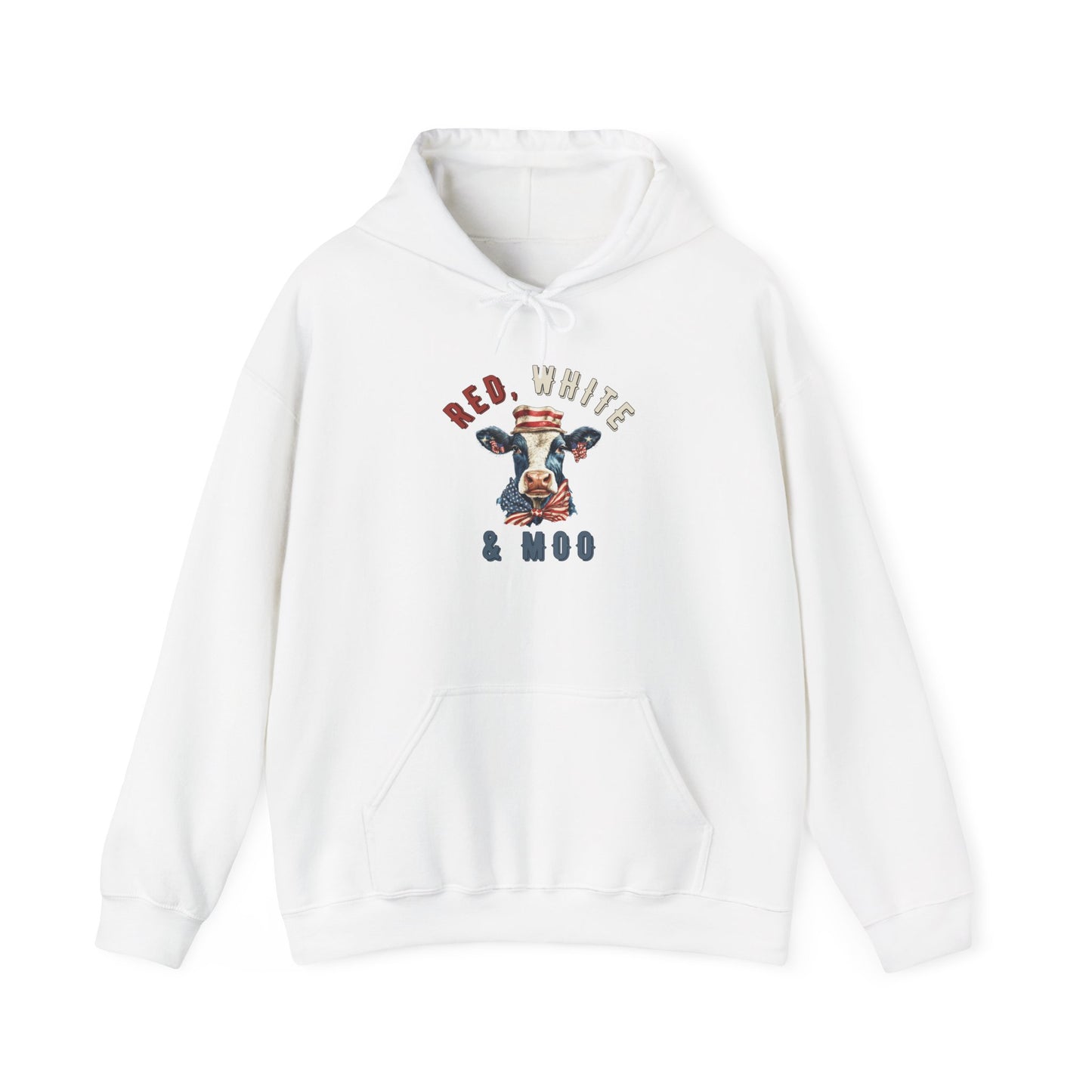Red, White, & Moo Off Heavy Blend™ Hooded Sweatshirt