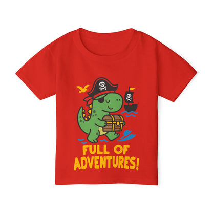 Full of Adventures (Dinosaur Pirate) Heavy Cotton™ Toddler T-shirt