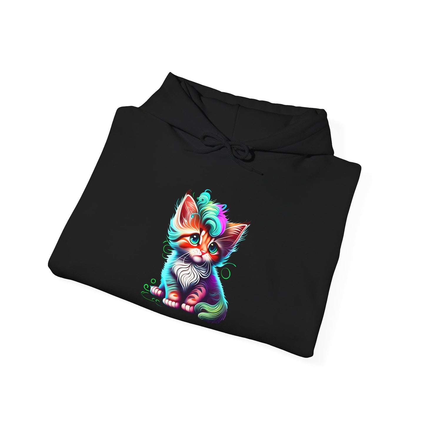 Cute Colorful Kitten 2 Heavy Blend™ Hooded Sweatshirt