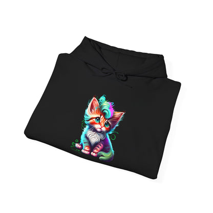 Cute Colorful Kitten 2 Heavy Blend™ Hooded Sweatshirt