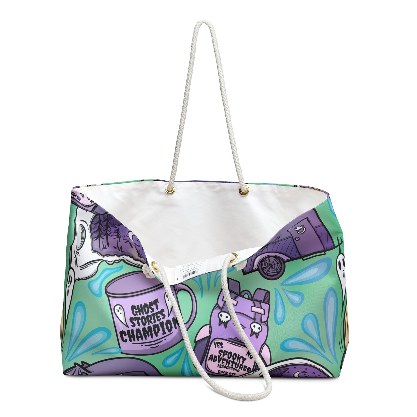 Spooky Camping (Green/Purple) Weekender Bag
