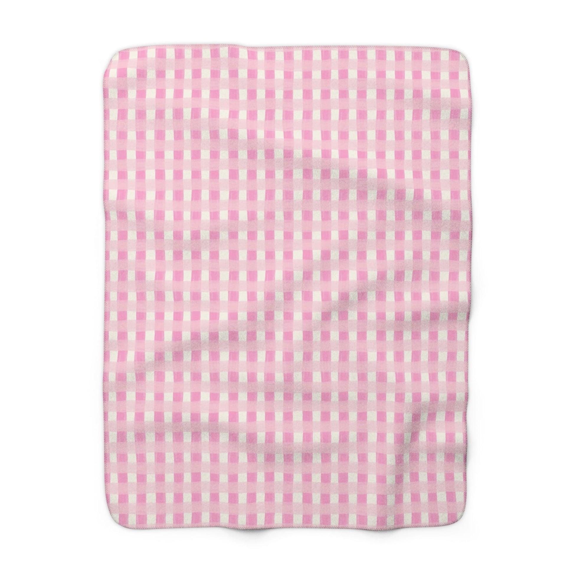 Dreamy Rose Gingham Fleece Blanket