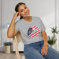 American Flag Lips Adult T-shirt