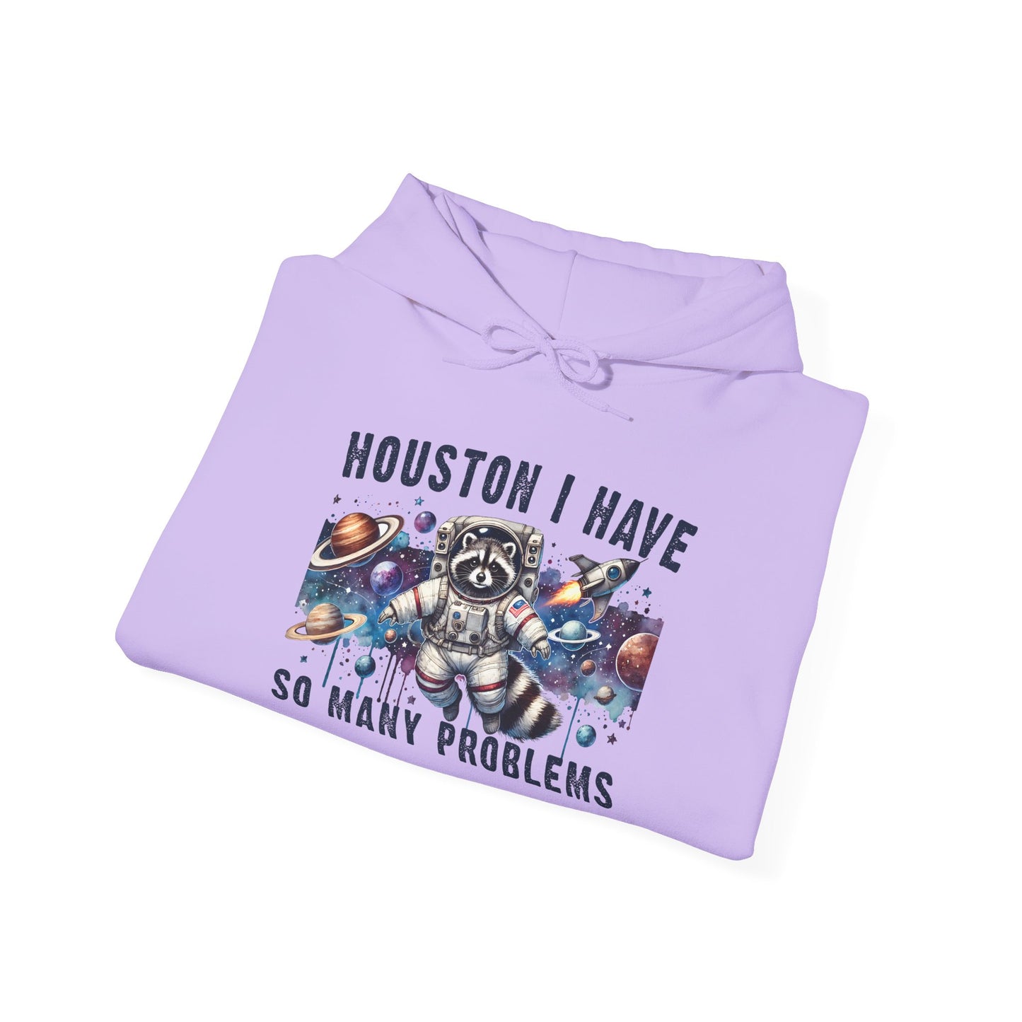 Houston I Have So Many Problems (Panda) Heavy Blend™ Hooded Sweatshirt