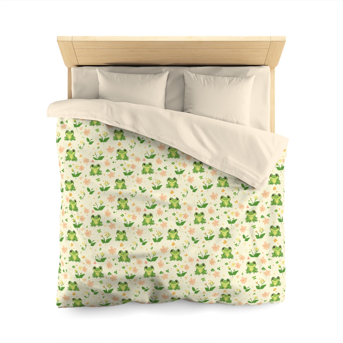 Froggy Meadow Microfiber Duvet Cover