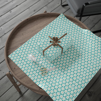 Tealberry Blooms Wrapping Paper