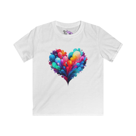 All the Feels Heart Youth Softstyle Tee