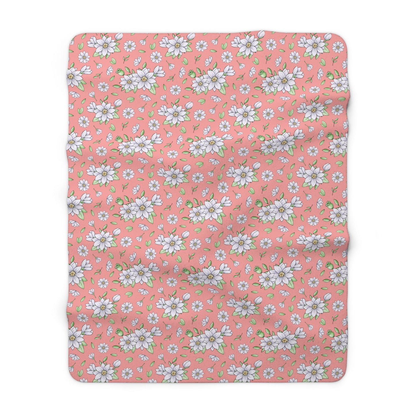 Jasmine Blush Garden Fleece Blanket