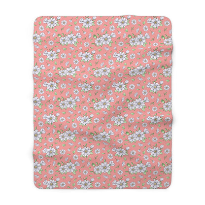 Jasmine Blush Garden Fleece Blanket