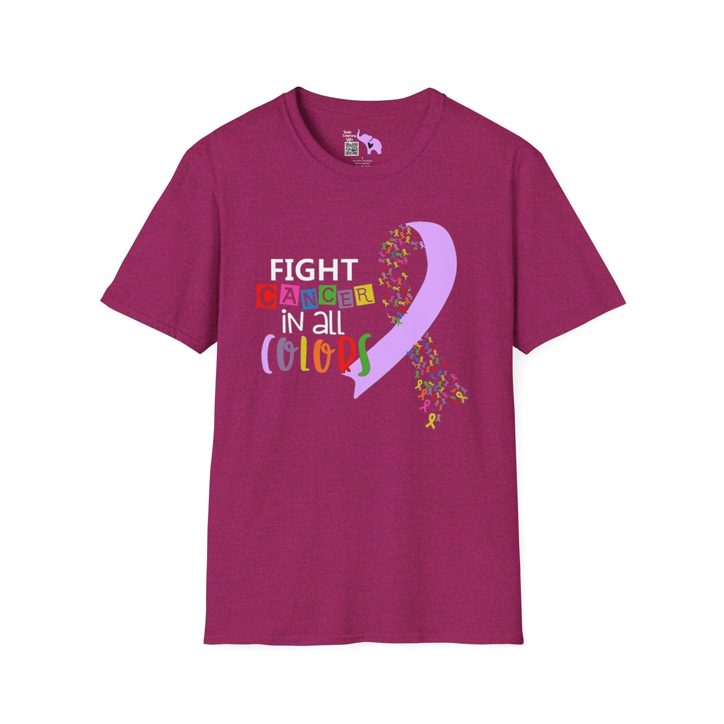 Fight Cancer in All Colors 14 Adult T-shirt