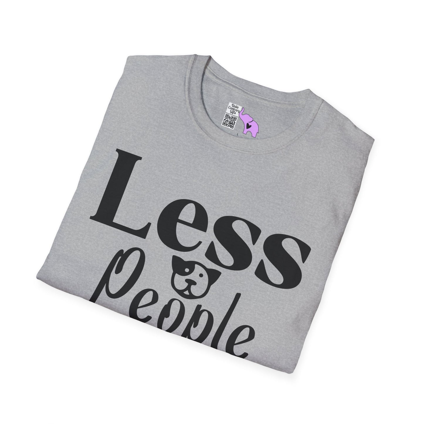 Less People More Dogs (2) Adult T-shirt