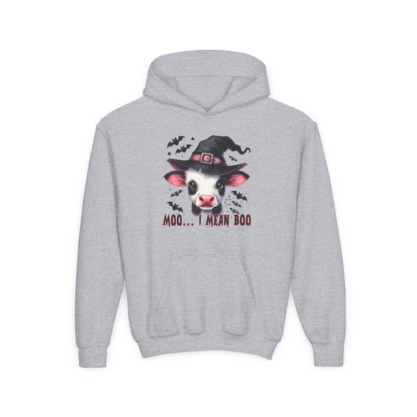 Moo I Mean Boo Calf Youth Heavy Blend Hooded Sweatshirt