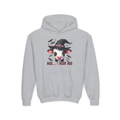 Moo I Mean Boo Calf Youth Heavy Blend Hooded Sweatshirt