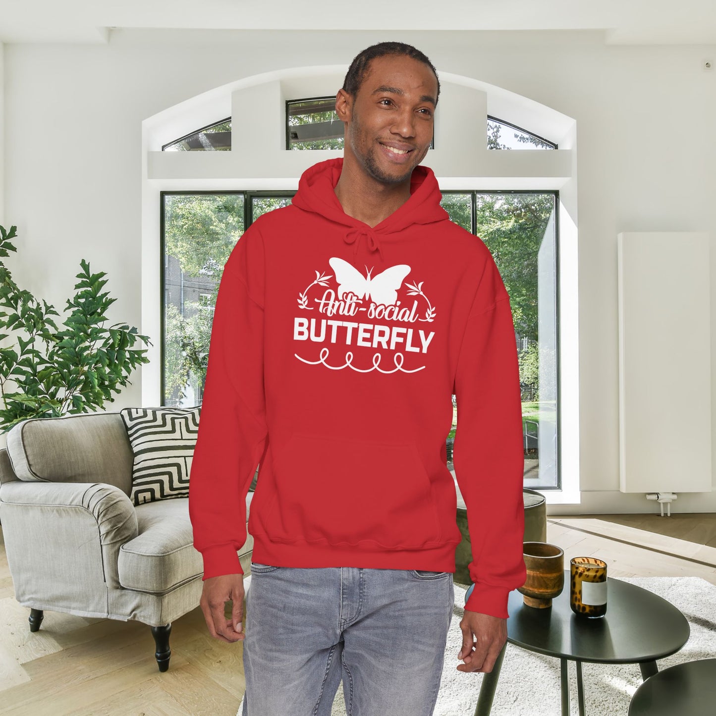 AntiSocial Butterfly Heavy Blend™ Hooded Sweatshirt