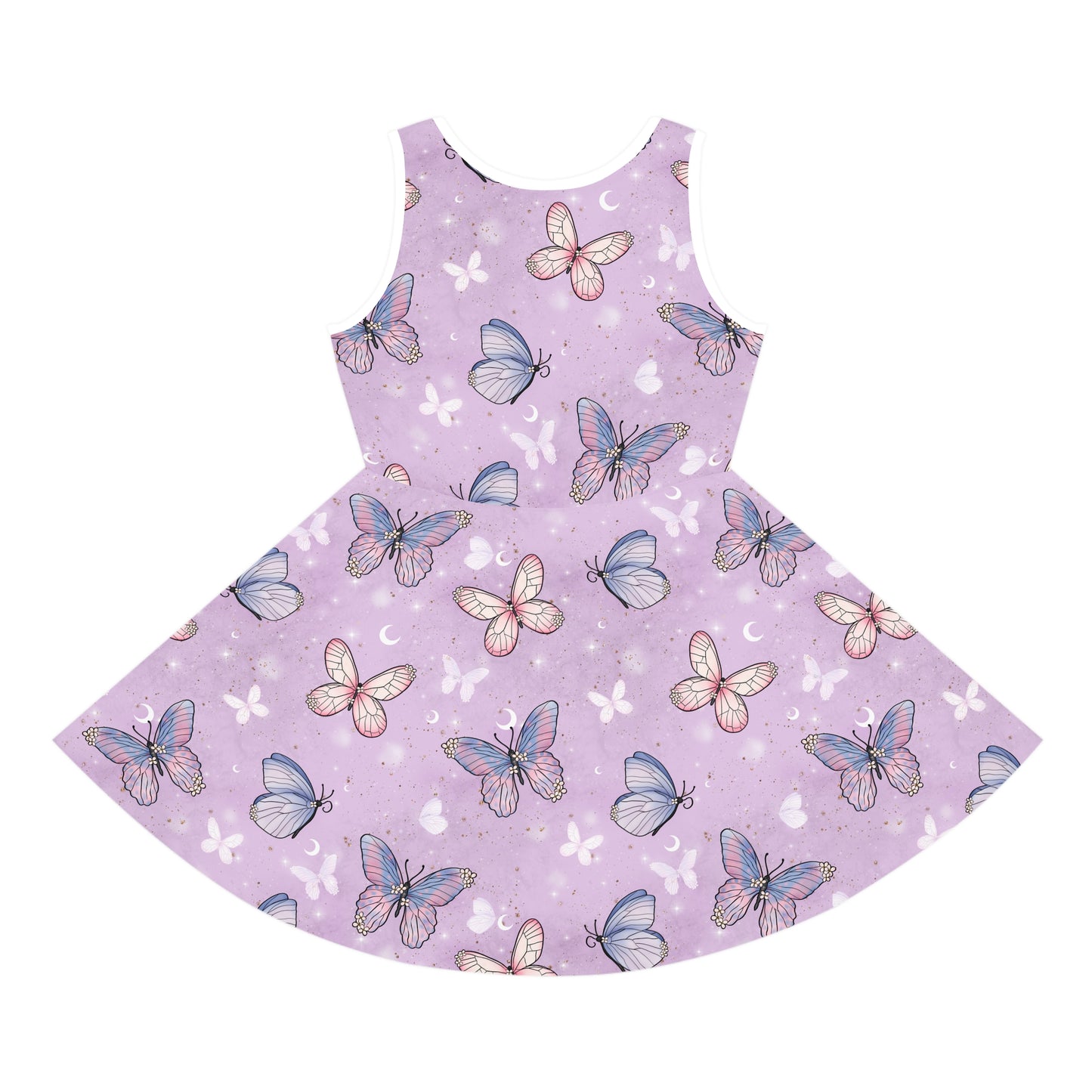 Purple Butterflies Sleeveless Sundress
