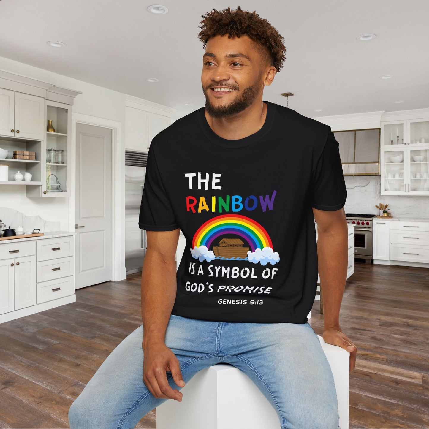The Rainbow Is A Symbol of God's Promise Adult T-shirt
