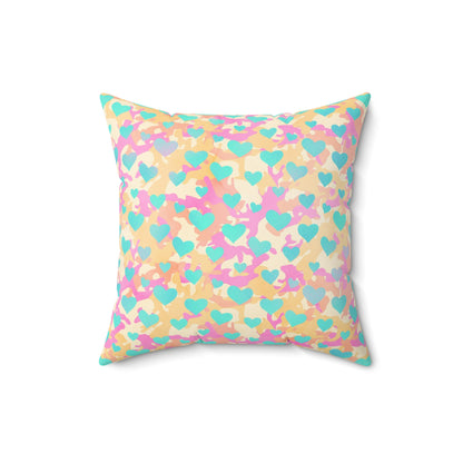Sweetheart Camo Throw Pillow