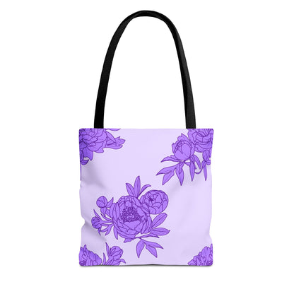 Royal Orchid Peonies Canvas Tote Bag