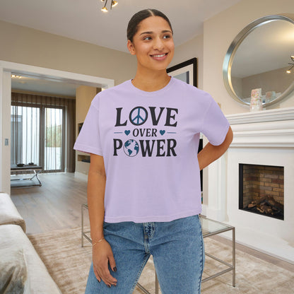Love Over Power Women's Boxy Tee