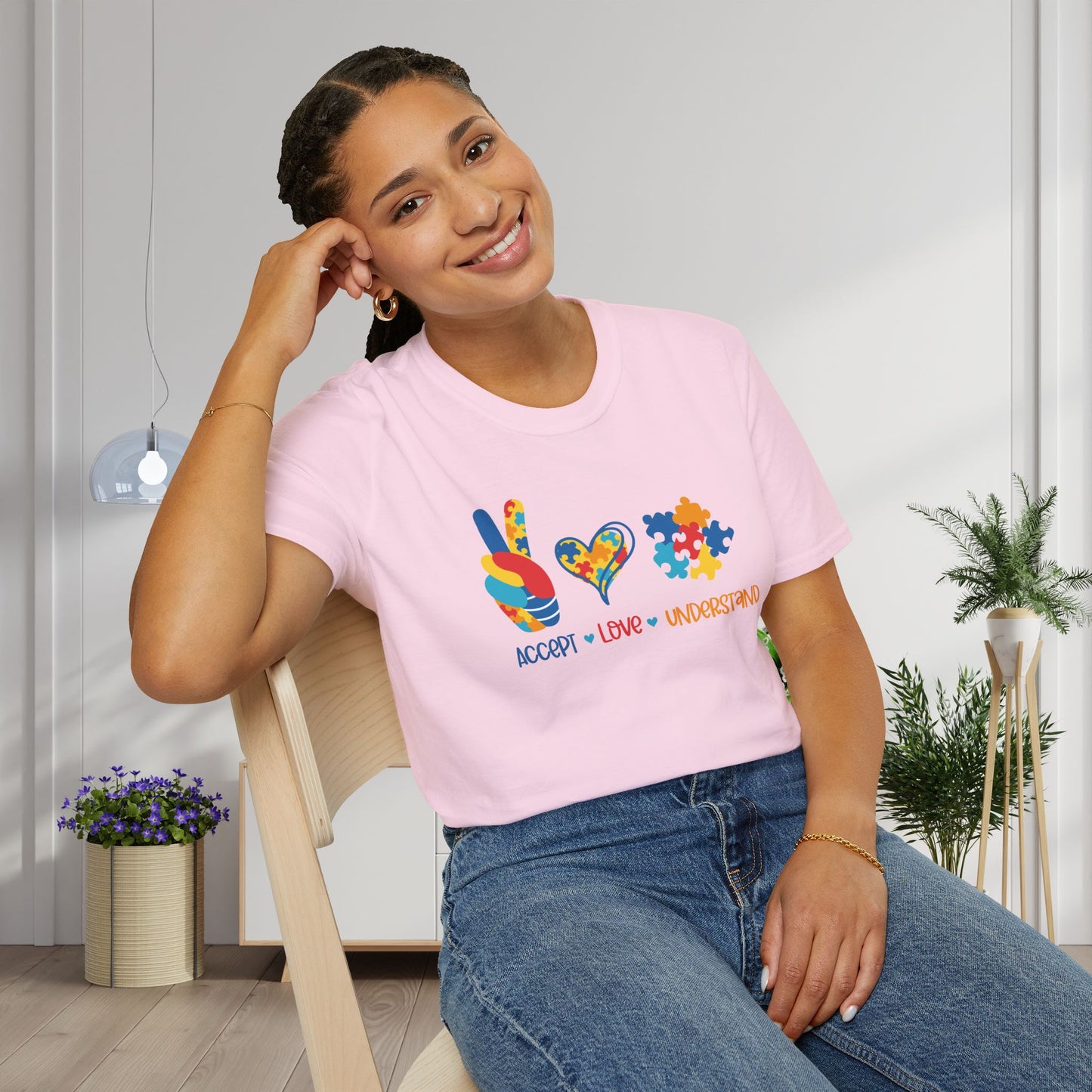 Accept Love Understand Autism Awarness Adult T-shirt