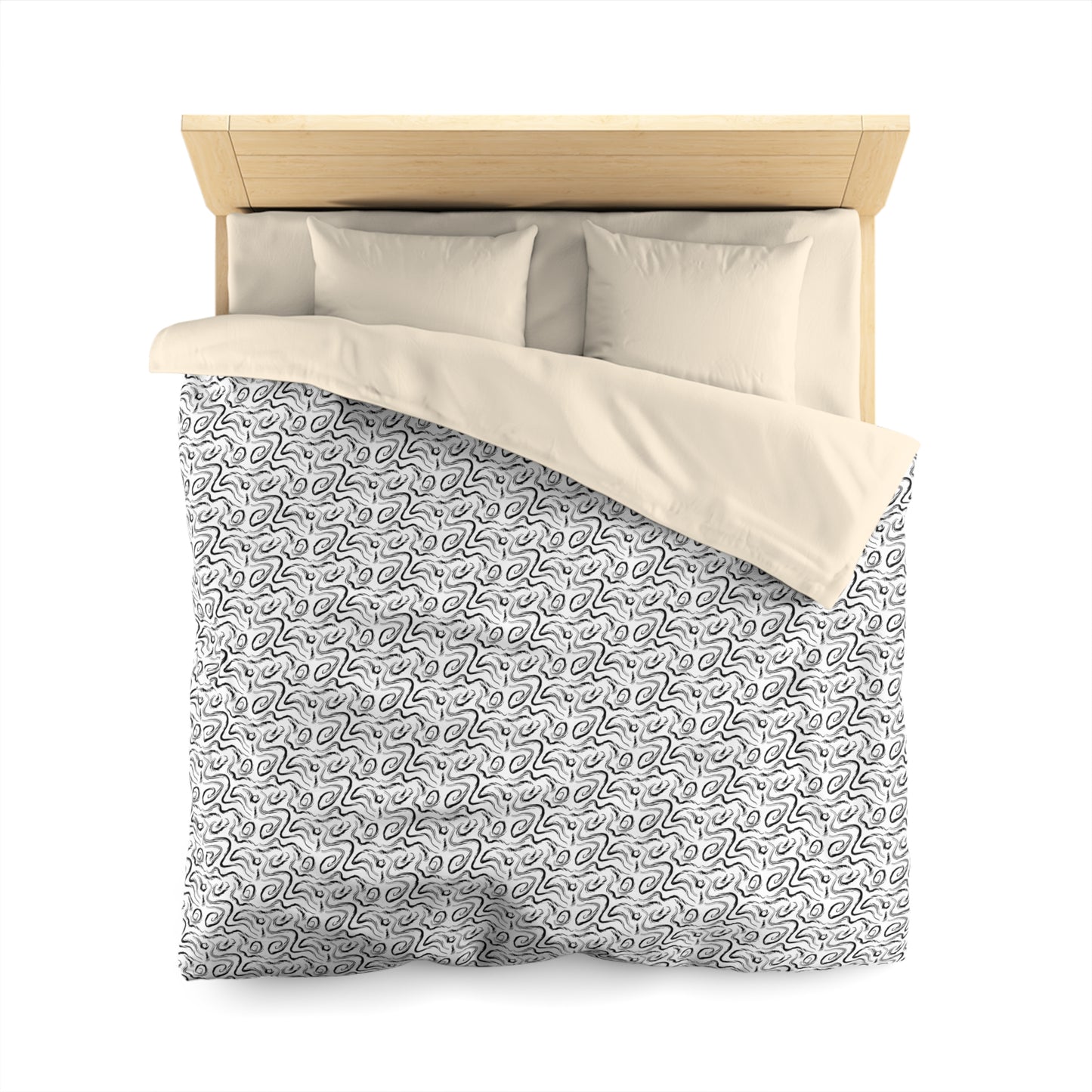Grunge Scribbles Microfiber Duvet Cover