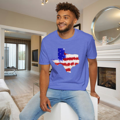 Texas American Tie Dye Flag Adult T-shirt