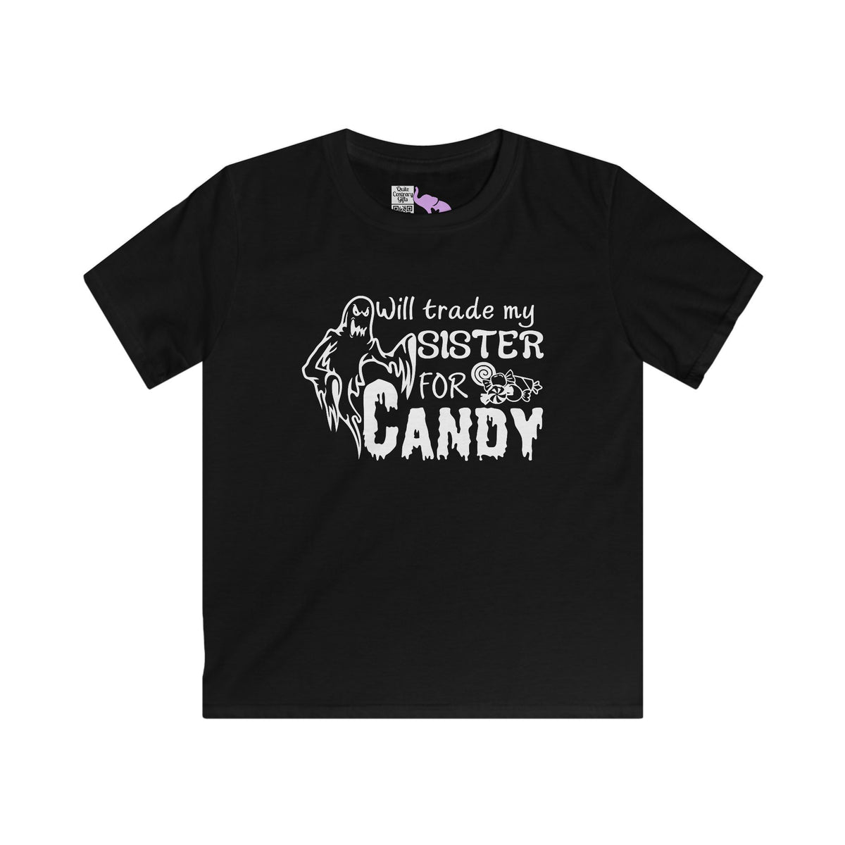 Will Trade My Sister For Candy (Ghost) Youth Softstyle Tee