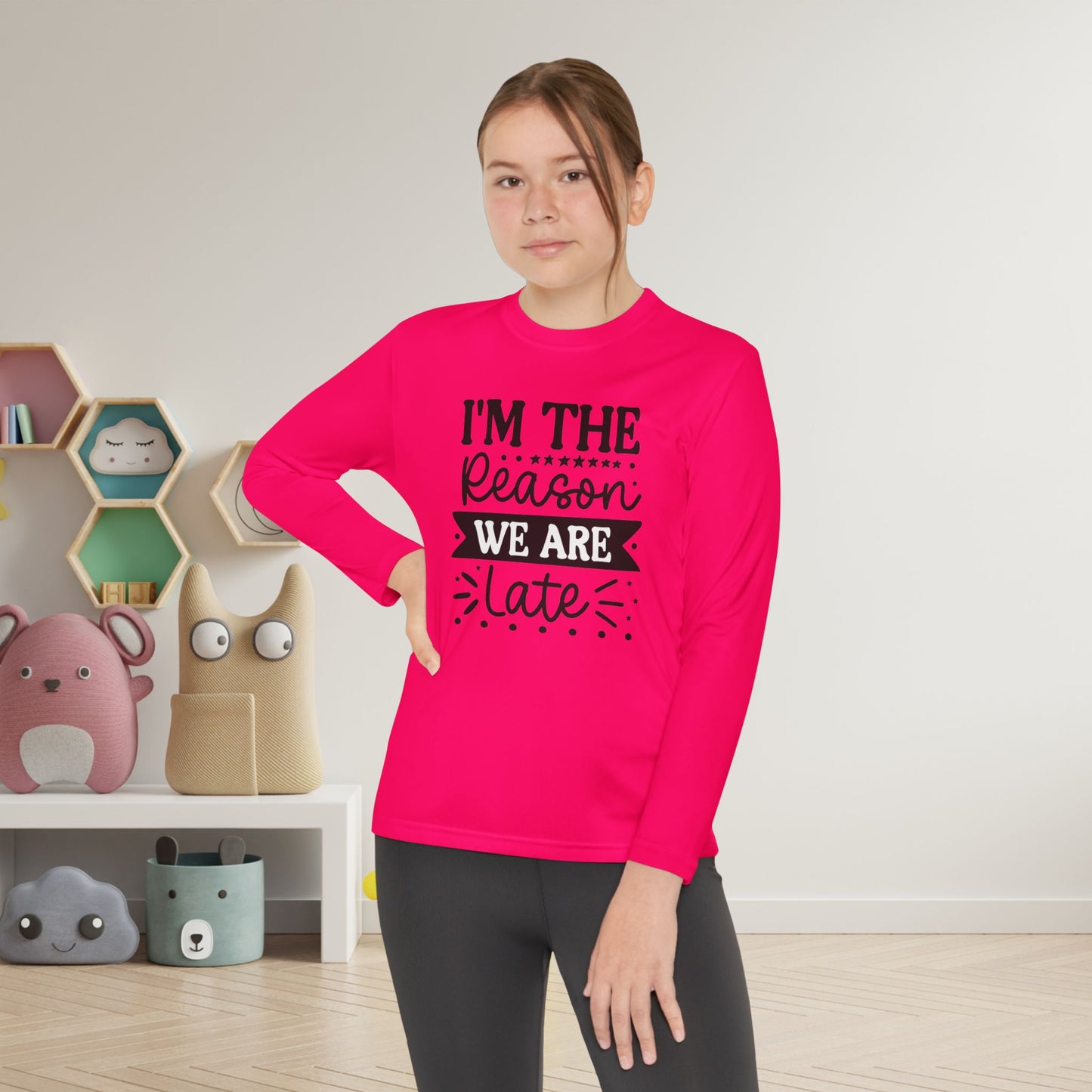 I'm The Reason We Are Late Youth Long Sleeve Tee
