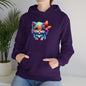 Cute Colorful Kitten w/Butterfly Heavy Blend™ Hooded Sweatshirt