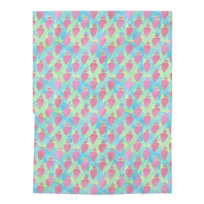 Strawberry Breeze Baby Swaddle Blanket