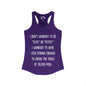 I Don't Workout To Be... Women's Ideal Racerback Tank