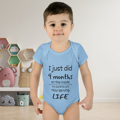 I Just Did 9 Months on the inside Infant Baby Rib Bodysuit