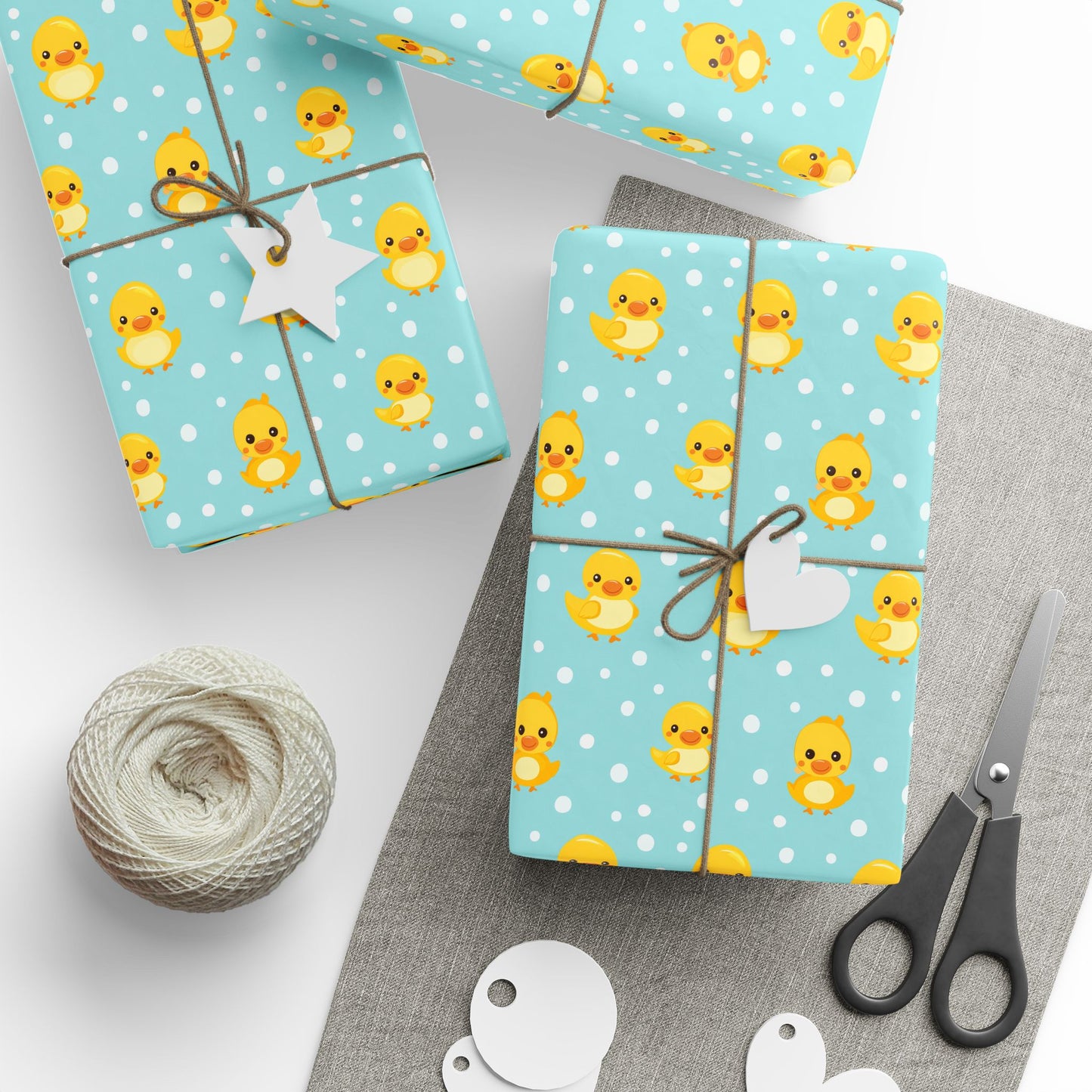 Ducky Dot Parade Wrapping Paper