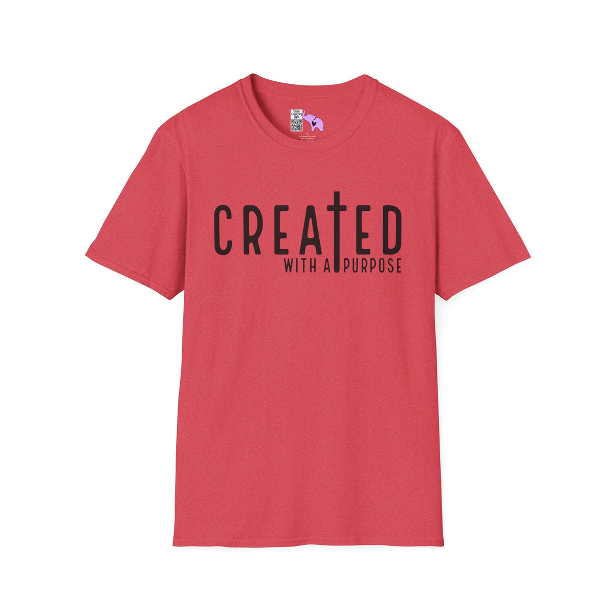 Created With A Purpose (with Cross) Adult T-shirt
