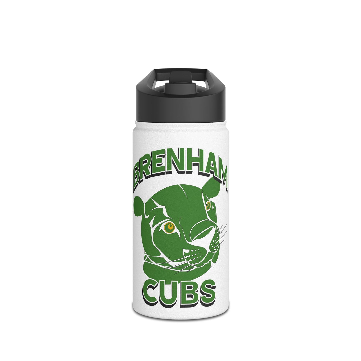 Brenham Cubs w/Mascot Stainless Steel Water Bottle