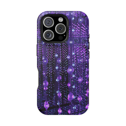 Purple Raindrops MagSafe® Compatible Tough Case for iPhone