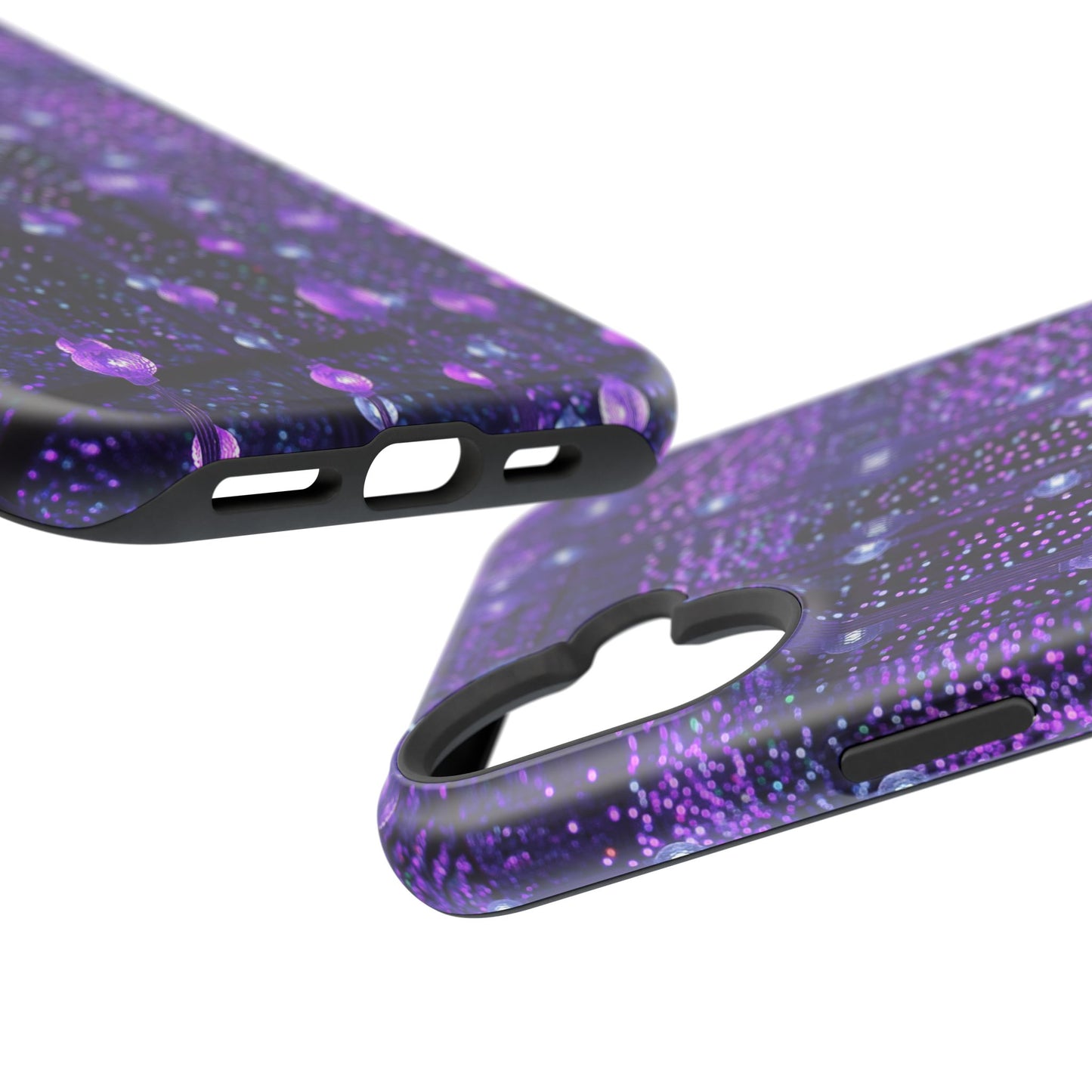 Purple Raindrops MagSafe® Compatible Tough Case for iPhone