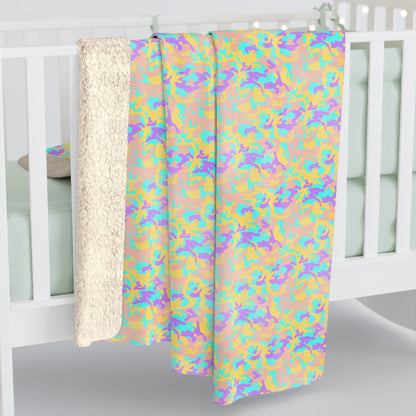 Dreamsicle Camo Fleece Blanket