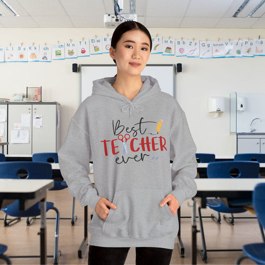 Best Teacher Ever Heavy Blend™ Hooded Sweatshirt