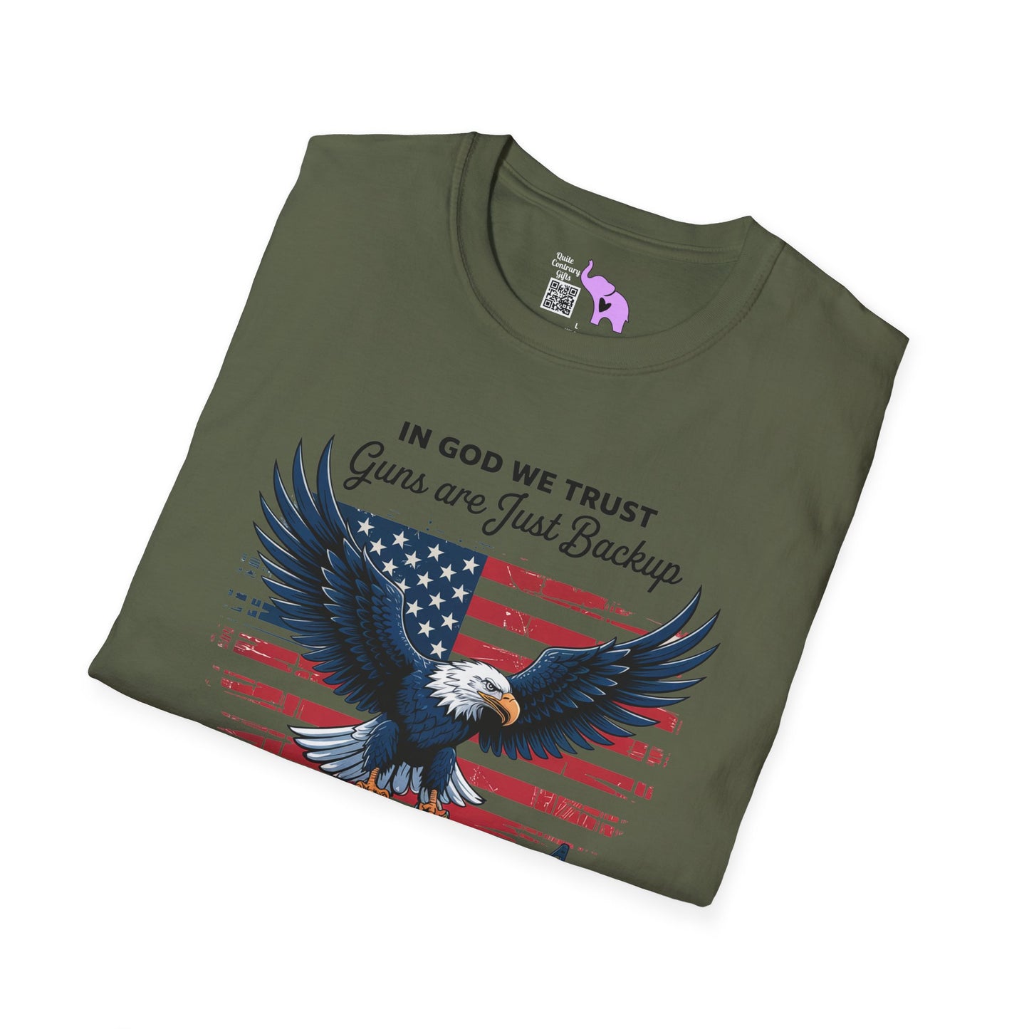 In God We Trust Guns Are Just Backup Adult T-shirt
